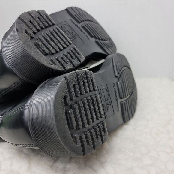 Dr. Martens 1460 Mono Mens Boots Size 10 M Black Leather Lace Up 8-Eye - Picture 8 of 10